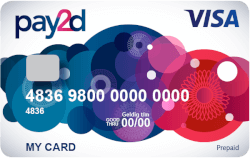 Pay2d prepaid kaart visa